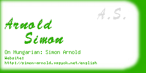 arnold simon business card